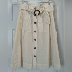 Sézane Hanna Skirt, color Cream, size 42, new without tags.